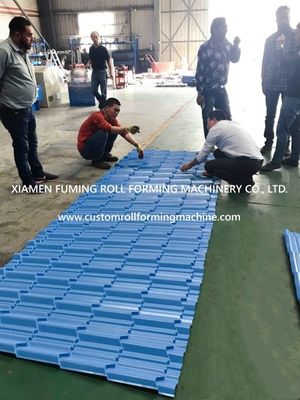7.0KW Metal Roof Tile Roll Forming Machine ad alta velocità fino a 6m di lunghezza
